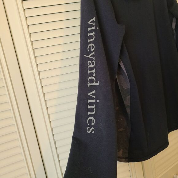 Vineyard Vines Performance Black Camo Whale Long Sleeve Hoodie XL - Picture 6 of 9